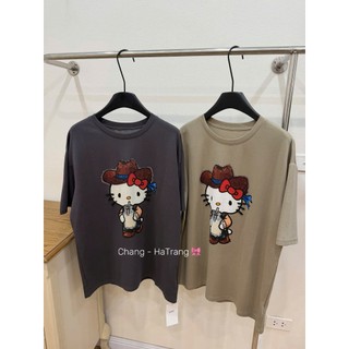 PHẠM THÙY SHOP: ÁO PHÔNG IN HÌNH CHÚ MÈO ĐỘI MŨ COWBOY FORM RỘNG