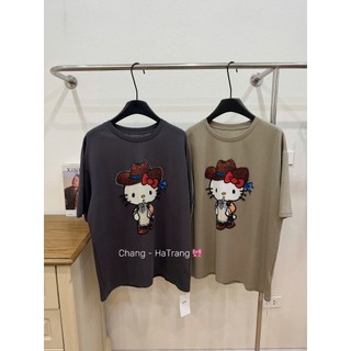 PHẠM THÙY SHOP: ÁO PHÔNG IN HÌNH CHÚ MÈO ĐỘI MŨ COWBOY FORM RỘNG
