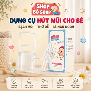 Dụng cụ hút mũi kéo tay thế hệ mới, chất liệu nhựa nguyên sinh, lực hút mạnh, an toàn cho bé
