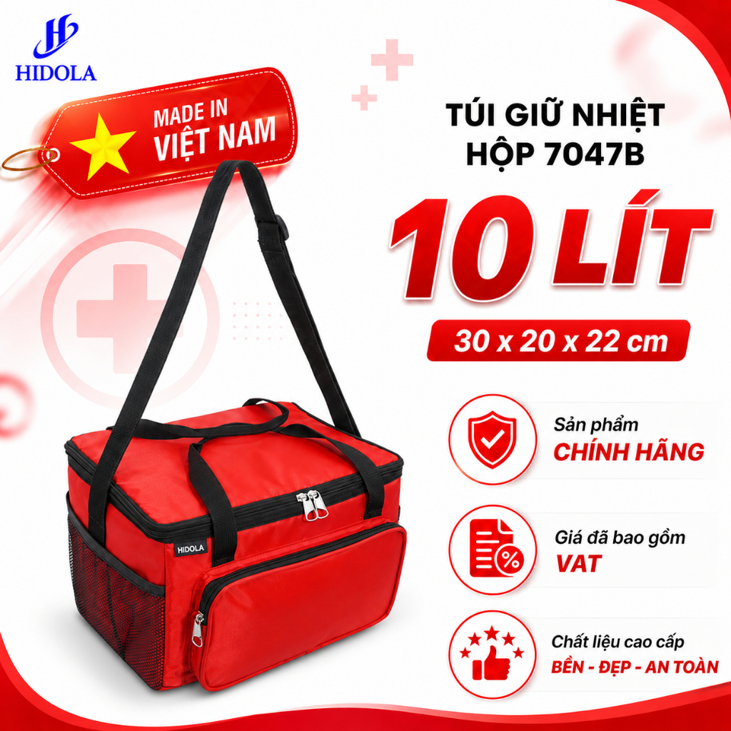 TÚI GIỮ NHIỆT 10L HỘP 7047B. Giao trà sữa...