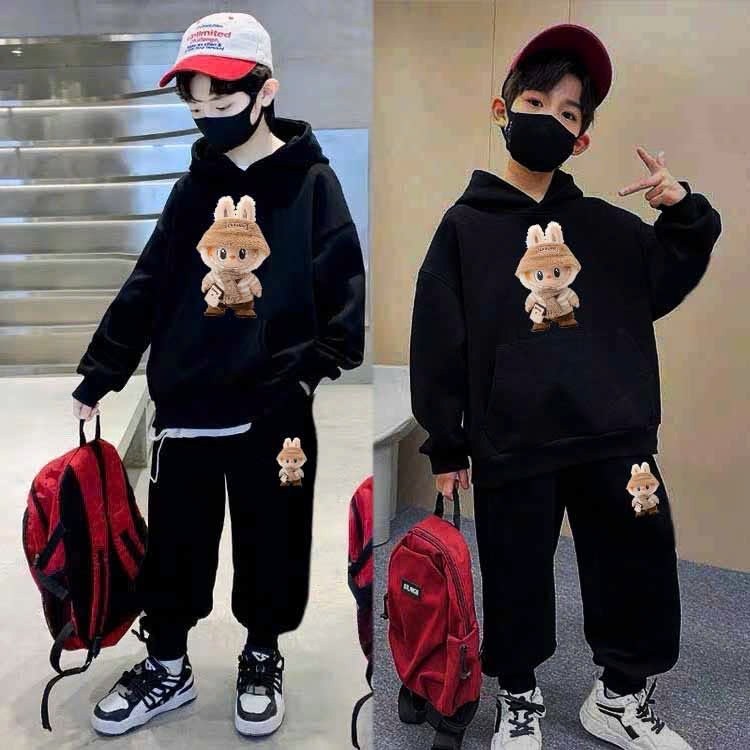 Sét Bộ Quần+Áo Dài Tay HEYBOOBII In Gấu Đáng Yêu Cho Bé , Chất Nỉ Bông Cao Cấp - unisex SSL