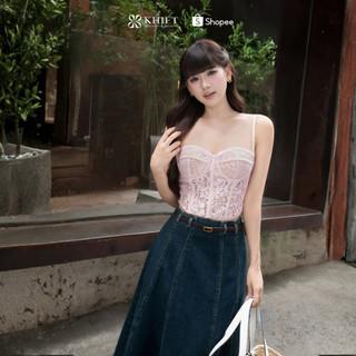 Áo Corset Ren 2 Dây Cúp Ngực Dây Mảnh Tôn Dáng Quyến Rũ Khiết Style KA610 KA610A