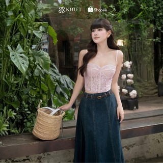Áo Corset Ren 2 Dây Cúp Ngực Dây Mảnh Tôn Dáng Quyến Rũ Khiết Style KA610 KA610A