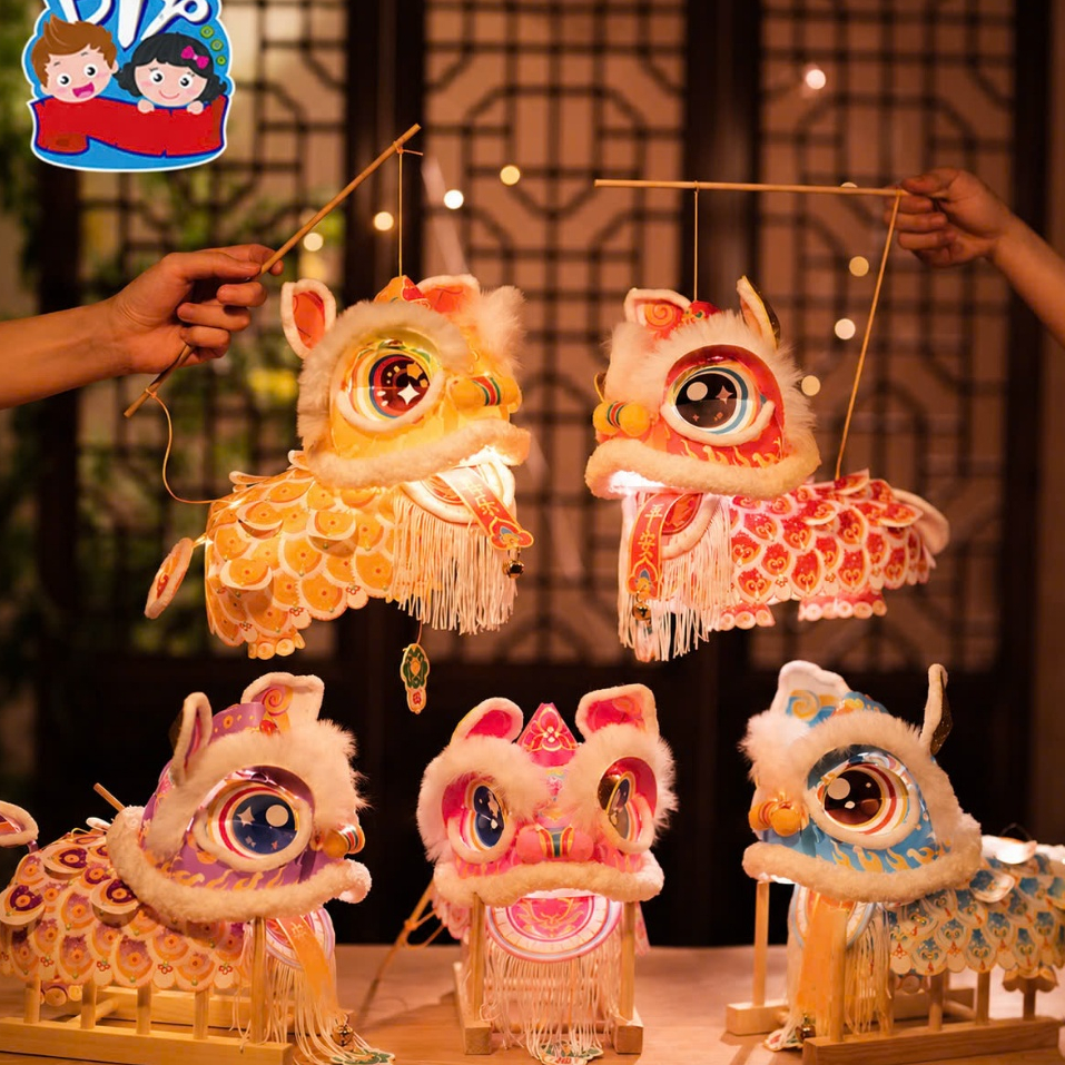 Đèn Lân Đèn Lồng Trung Thu Lân Rồng Cá Chép, Lồng ĐènTrang Trí Trung Thu Lễ Hội DIY Handmade, Quà Tặng