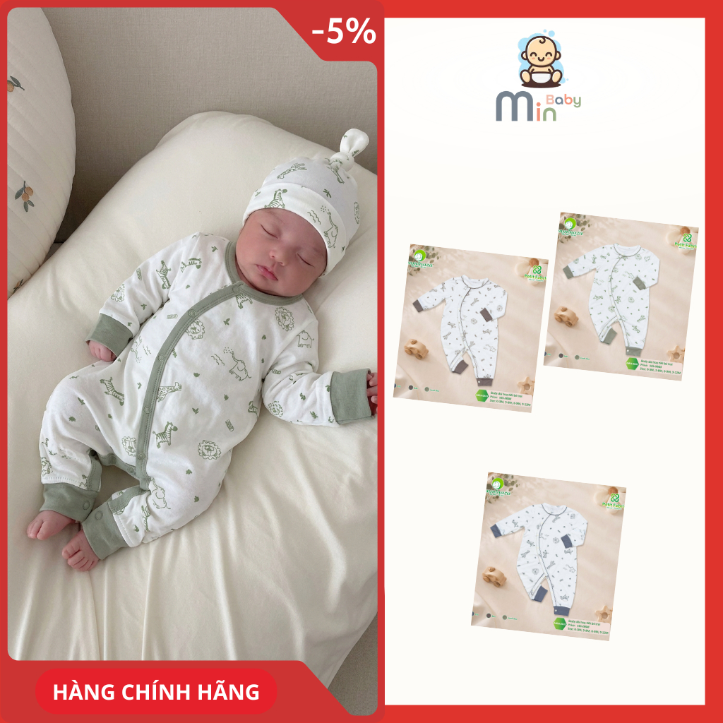 Body Dài Họa Tiết Bé Trai Anminaza Vải Petit Mềm Mịn Thoáng Mát - Hàng Chính Hãng AMI0633
