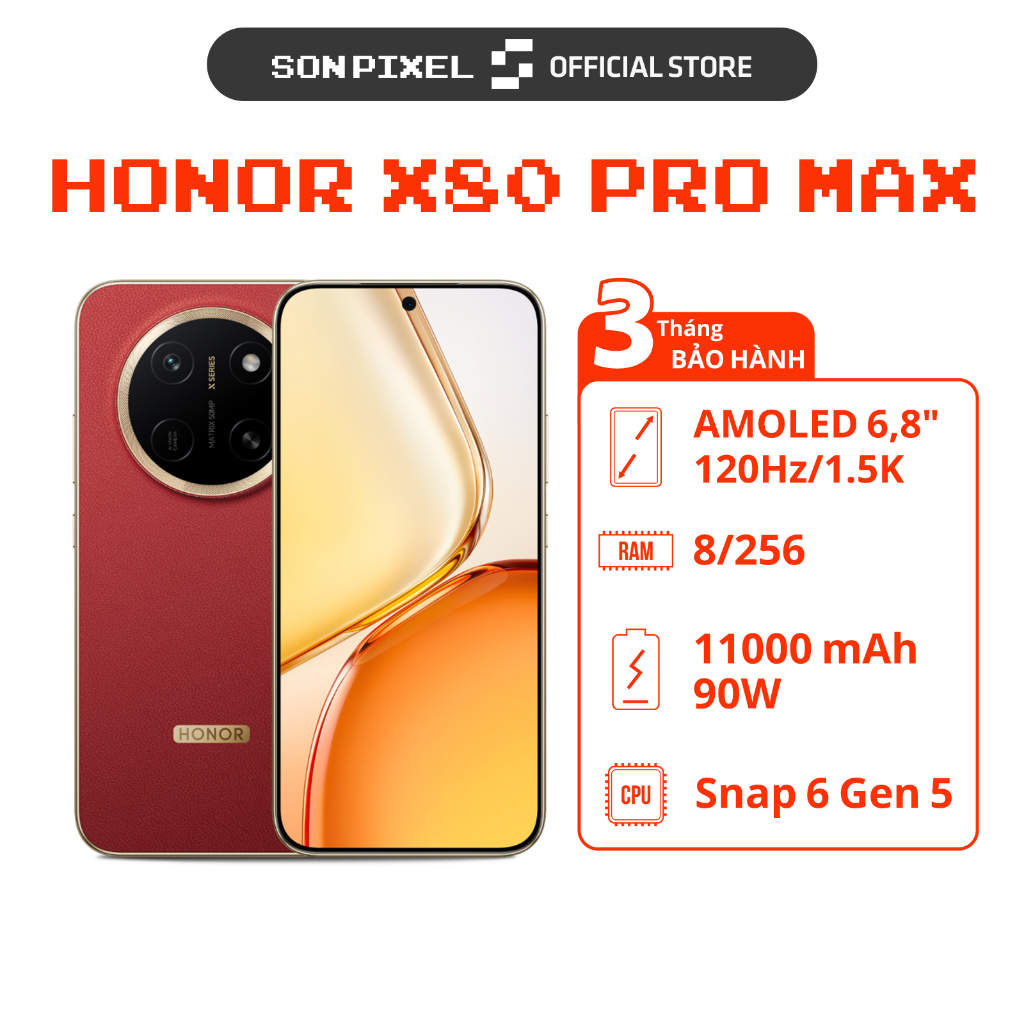 [Máy Cũ] Điện Thoại Honor X80 Pro Max, Chip Snapdragon 6 Gen 5, Màn Hình AMOLED 6.8 inch. SonPixel | BigBuy360 - bigbuy360.vn