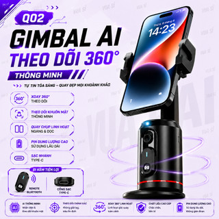 Gimbal AI VUASI Q02 Điều Khiển Cử Chỉ Thông Minh Quay 360 Độ Tự Động Linh Hoạt Vô Cùng Tiện Lợi