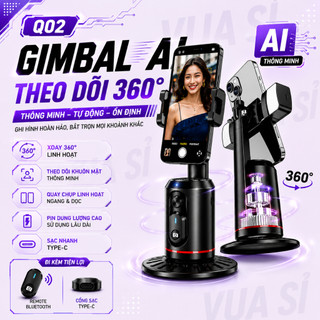 Gimbal AI VUASI Q02 Điều Khiển Cử Chỉ Thông Minh Quay 360 Độ Tự Động Linh Hoạt Vô Cùng Tiện Lợi