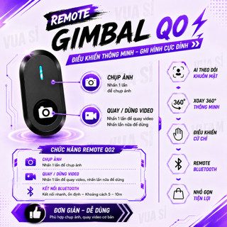 Gimbal AI VUASI Q02 Điều Khiển Cử Chỉ Thông Minh Quay 360 Độ Tự Động Linh Hoạt Vô Cùng Tiện Lợi