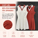 Váy Liền Nữ Xếp Ly LV26S04F405 Livan Kèm Quần Bảo Hộ, Váy Chơi Thể Thao, Pickle Ball, Tennis — ảnh 4