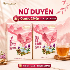 Combo 2 Hộp Trà Túi Lọc Sâm Tố Nữ 36% VIEGREEN Nữ Duyên 60 Túi x 5g, Không Đường, GMP HACCP