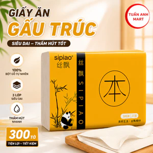 Combo 10 gói giấy ăn gấu trúc siêu dai 300 tờ
