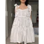 đầm babydoll trắng tay dài form rộng Hàn Quốc 2hand
