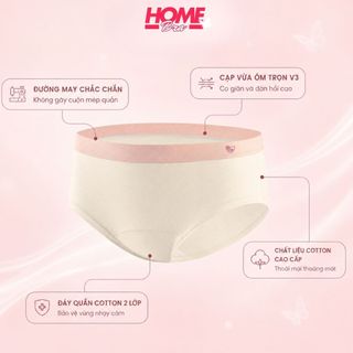Quần lót nữ cotton cao cấp viền su co dãn tốt - Quần chip nữ cạp vừa tôn dáng trái tim đáng yêu L183
