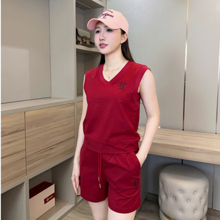 [BST THƠM MÁT]  Set Tank Top Nữ GUNO Bộ Quần Áo Ba Lỗ Nữ Cổ Tim Vải Cotton Thơm Cao Cấp 26BG57