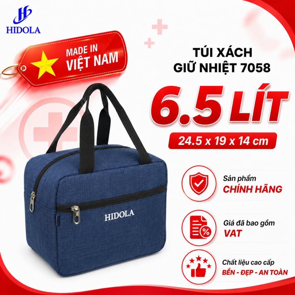 Túi xách giữ nhiệt 7058, 6.5L