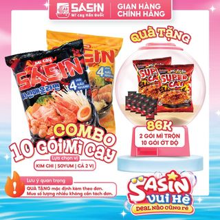 [MUA 10 TẶNG 2] Mì Cay Sasin (Combo 10 gói mì + 10 gói ớt độ) (Chọn vị)