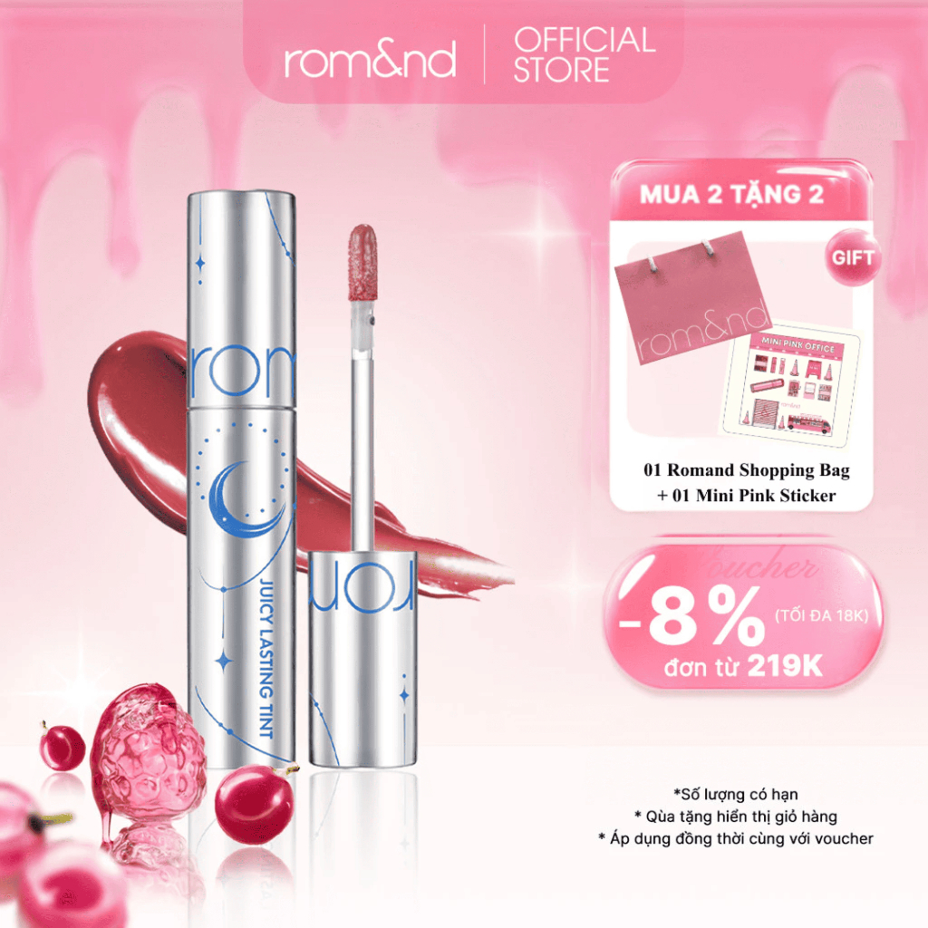 [Rom&nd] [Solunar Edition] Son Tint lì Romand Juicy Lasting Tint 5.5g