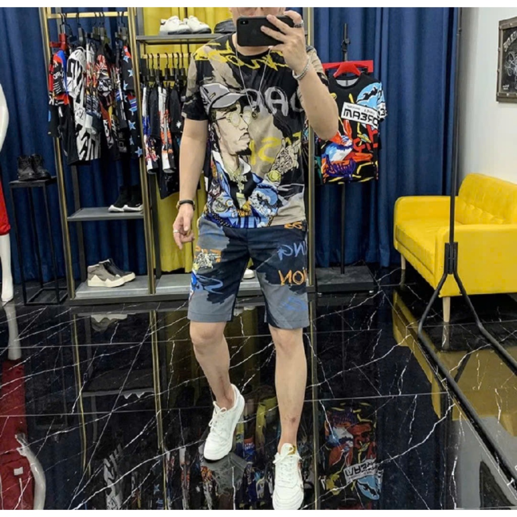 Bộ đồ thu đông thun lạnh, set bộ đồ mặc nhà thu đông len mỏng bo gấu phong cách thể thao - unisex SSL