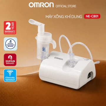 Máy Xông Khí Dung Omron NE-C801 | Máy Nhỏ Gọn, Chạy Êm, Phù Hợp Cho Bé, Bảo Hành Chính Hãng 2 Năm