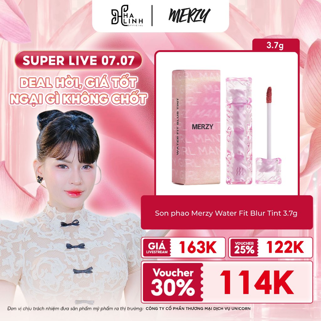 [VHL x Merzy] Son Phao Merzy Water Fit Blur Tint 3.7g | Shopee Việt Nam