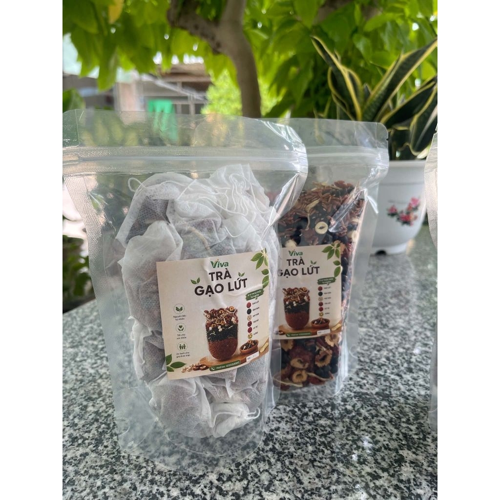 [Bán Băng Uy Tín | Tặng Thêm] Trà Gạo Lứt 6 Vị - Đậu Đen Hạt Sen Táo Đỏ Kỷ Tử Gừng Rang Thủ Công Thơm Dễ Uống - Viva Trà