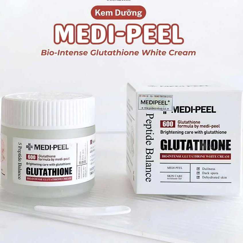 gia white glutathione Kem dưỡng trắng da Medipeel 600 Cream Giảm thâm sạm, làm sáng da Hàn Quốc MARY & MAY Skin Select Package:Single Pack Codeage Liposomal Glutathione supplement benefits of kojic acid soap