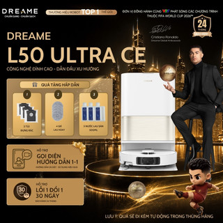 Robot Hút Bụi Lau Sàn Dreame L50 Ultra CE | Bản Quốc Tế | Lực Hút 25k Pa | Trạm Sạc Đa Năng Tự Động | Bảo Hành 24 Tháng