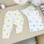 Combo 5/10 chiếc quần dài đáp đũng nền trắng họa tiết thú cho bé 4-14kg mesocshop