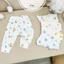 Combo 5/10 chiếc quần dài đáp đũng nền trắng họa tiết thú cho bé 4-14kg mesocshop