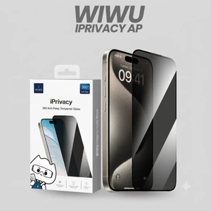 Kính Cường Lực Chống Nhìn Trộm WiWU SQ009 iPravicy (Bảo Mật 360°, Kèm Khung Tự Dán Thông Minh) Cho iPhone 11 đến 16 PRM