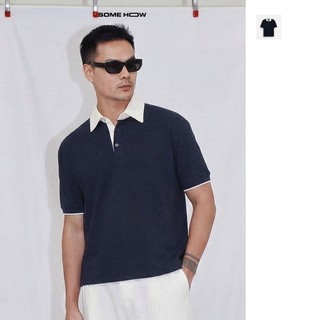 [NEW7] Áo Polo Boxy Creamy Collar On Blue, Chất Vải Cotton Pique Thoải Mái Vận Động, PL0220, SOME HOW STORE