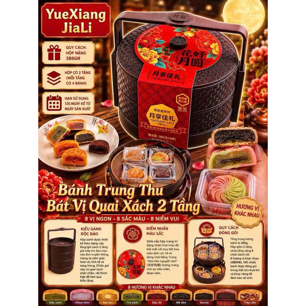 GIỎ QUÀ TRUNG THU [8 bánh]