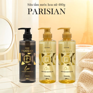 [LIVE ĐỘC QUYỀN] [MUA LÀ CÓ QUÀ] Combo 03 Sữa Tắm Nước hoa Nữ Gennie Parisian 480ml Hương Thơm Sang Trọng, Quyến Rũ
