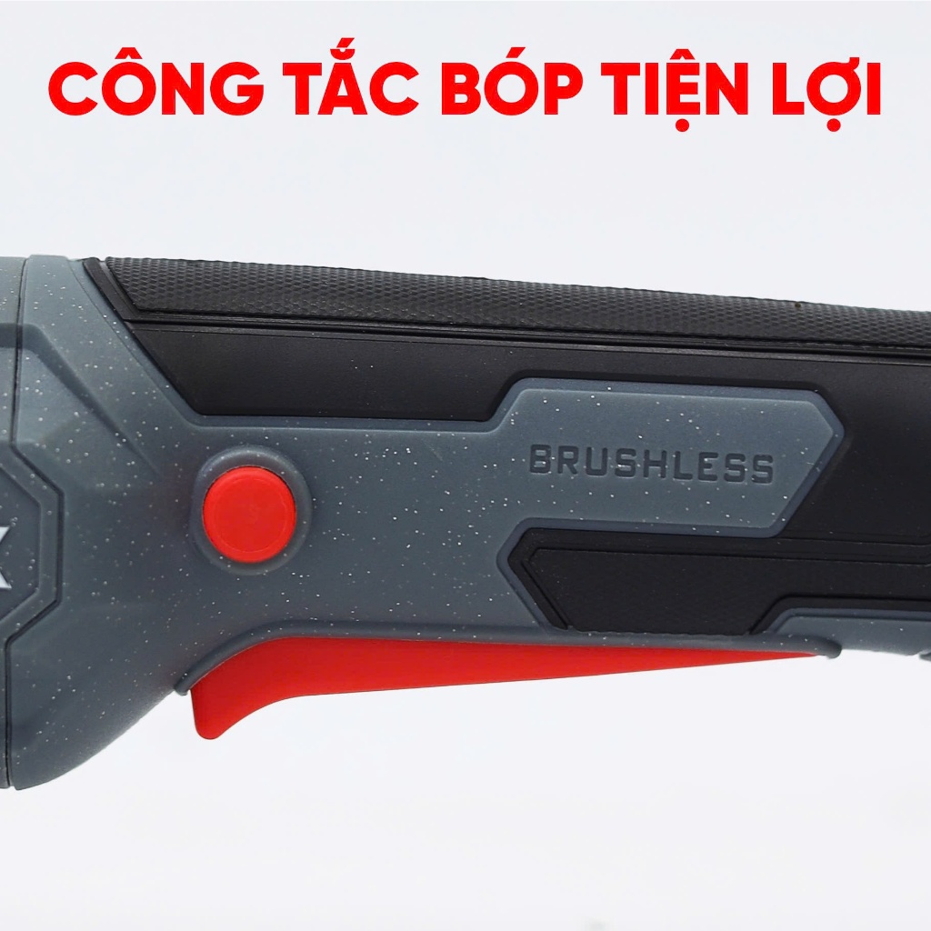 Máy Mài cầm tay WORKFIX WF-AG100BV, 3 cấp chỉnh tốc - Không chổi than - 2 pin 15cell mạch 4 mosfet