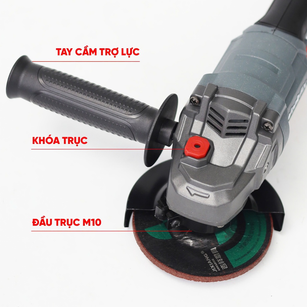 Máy Mài cầm tay WORKFIX WF-AG100BV, 3 cấp chỉnh tốc - Không chổi than - 2 pin 15cell mạch 4 mosfet