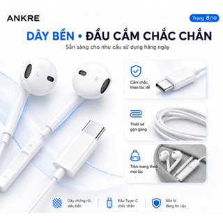 Tai Nghe Có Dây Type-C ANKRE, Âm Thanh HiFi, Có Mic, Điều Khiển Âm Lượng, Cho Android