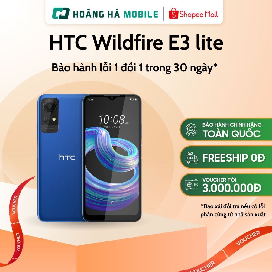 [Outlet S1] (Hỏa Tốc) Điện thoại di động HTC Wildfire E3 lite (4GB/64GB) – Chính hãng(Nguyên Seal Chưa Active)