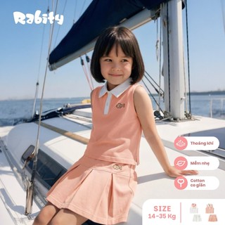 Set chân váy xếp ly + áo polo sát nách bé gái 957.016