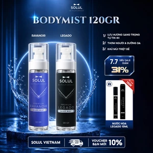 Body mist nam SOLUL xịt thơm toàn thân Hương Nước Hoa Sang Trọng, phóng khoáng, lôi cuốn 120ml