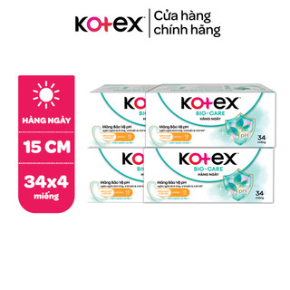 Combo 4/8 Băng Vệ Sinh Kotex Hằng Ngày BioCare 34 miếng