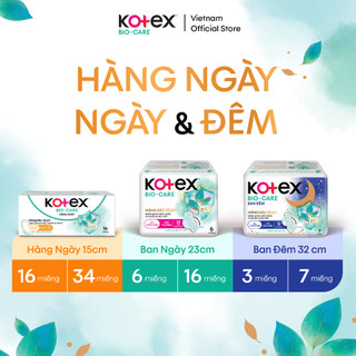 Combo 8 Băng Vệ Sinh Kotex Hằng Ngày BioCare 34 miếng