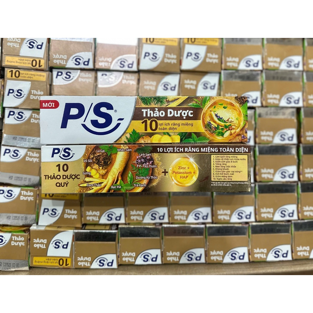 Kem Đánh Răng P/S trà xanh, thảo dược, than hoạt tính 100g 150g 180g 230g