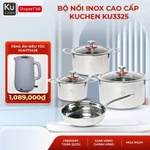 Bộ nồi inox 5 lớp - 4 món cao cấp KUCHEN KU3325 - đạt chuẩn LFGB (Đức) l Bảo hành 10 NĂM — ảnh 1