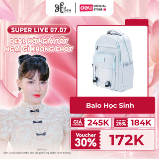 [VHL x Del] Balo Đi Học Hàn Quốc Cặp Học Sinh Ulzzang Thời Trang Nam Nữ Deli Chống Nước Đựng Được Laptop Đi Chơi Du Lịch