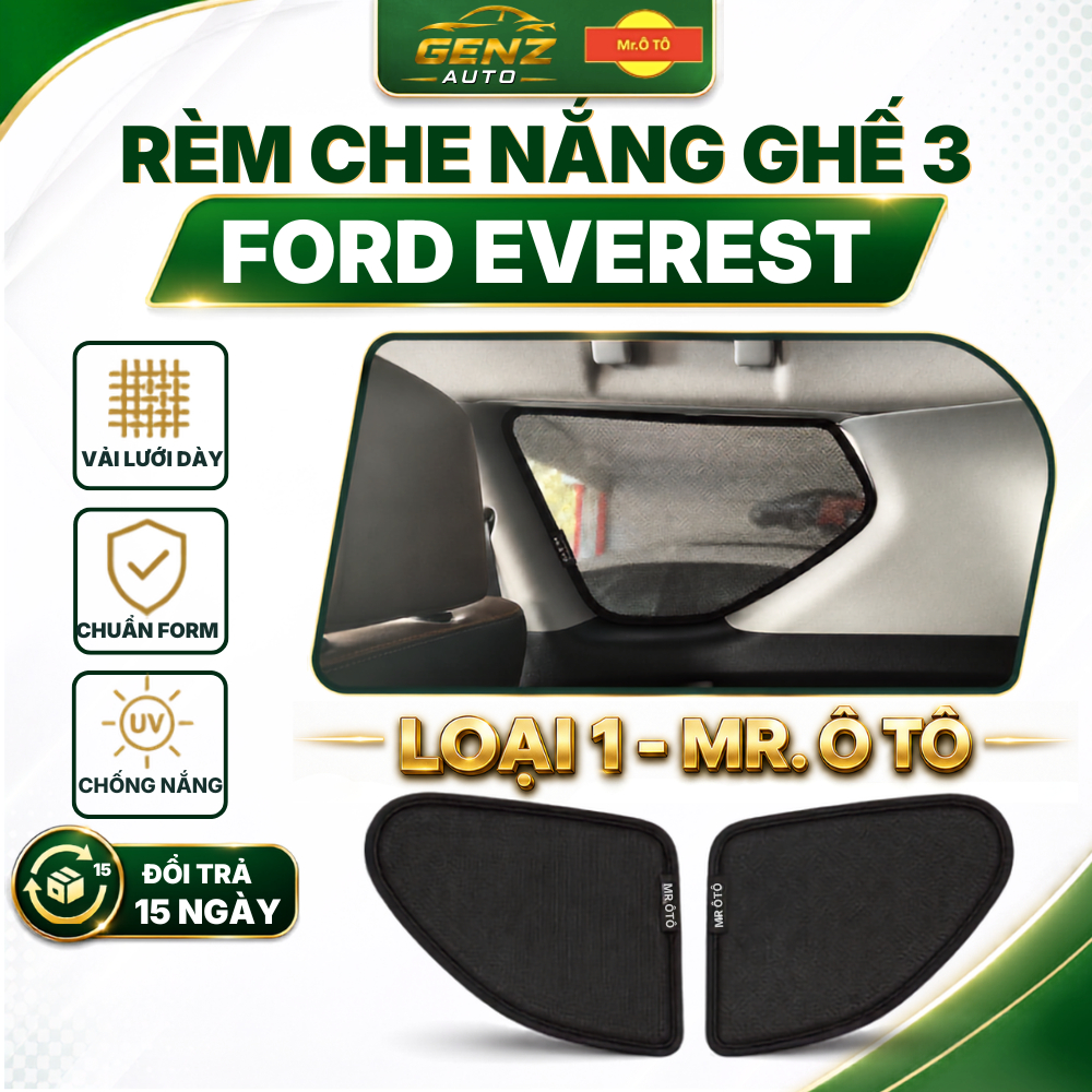 Rèm ghế 3 Ford Everest 2006 - Nay Hàng loại 1 MR OTO, bảo hành 24 tháng, chuẩn khít form xe