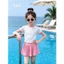 Bộ Bơi Tay Ngắn Bé Gái Kiểu Váy Xòe Dễ Thương, Trang Phục Đi Biển Chống Nắng Nhẹ Cho Bé