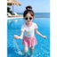 Bộ Bơi Tay Ngắn Bé Gái Kiểu Váy Xòe Dễ Thương, Trang Phục Đi Biển Chống Nắng Nhẹ Cho Bé