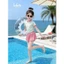 Bộ Bơi Tay Ngắn Bé Gái Kiểu Váy Xòe Dễ Thương, Trang Phục Đi Biển Chống Nắng Nhẹ Cho Bé