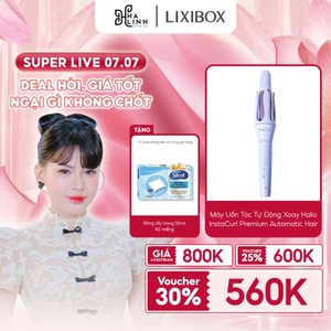PREMIUM - Máy Uốn Tóc Tự Động Xoay Halio InstaCurl Premium Automatic Tặng Bông Tẩy Trang Silcot